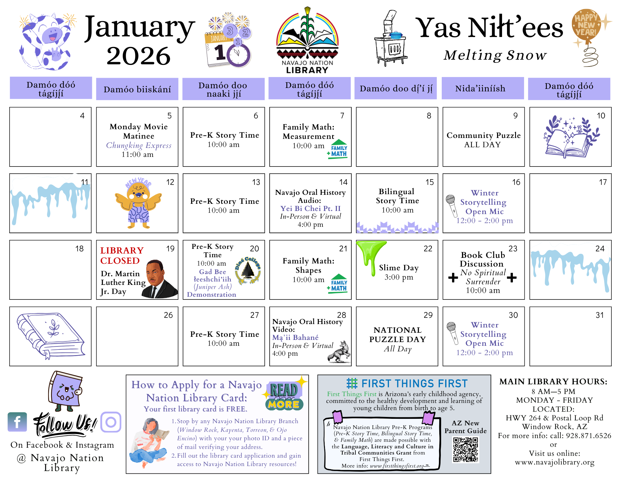 Yas Níł T'ees "Melting of Snow" — January 2026